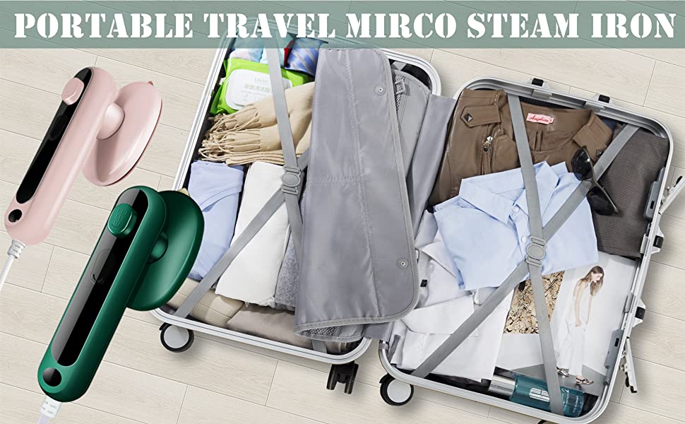 Micro Portable Steam Iron for Clothes – Mini Iron Box & Garment Steamer with Dry and Wet Ironing, Quick Heat-Up Small Iron Machine for Travel, Home & Office