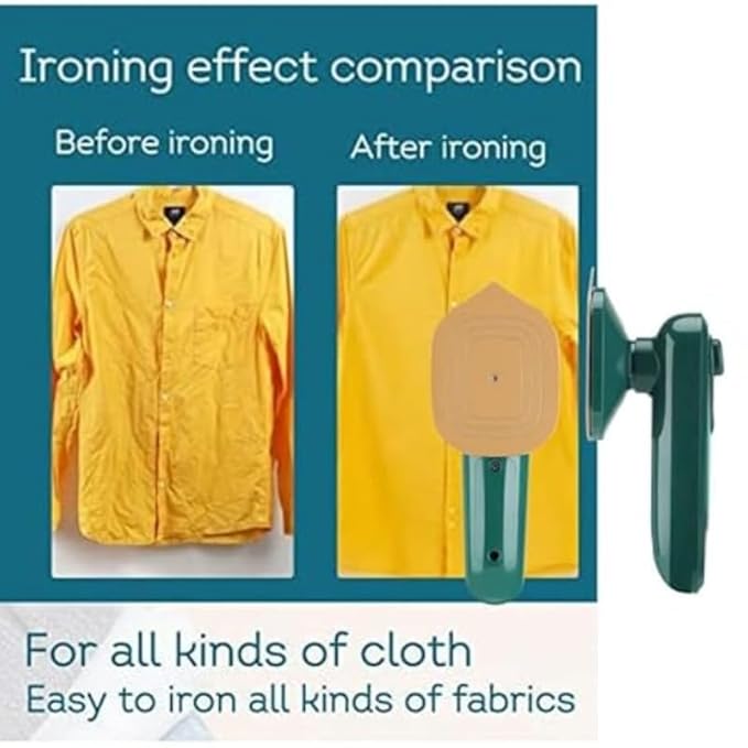 Micro Portable Steam Iron for Clothes – Mini Iron Box & Garment Steamer with Dry and Wet Ironing, Quick Heat-Up Small Iron Machine for Travel, Home & Office