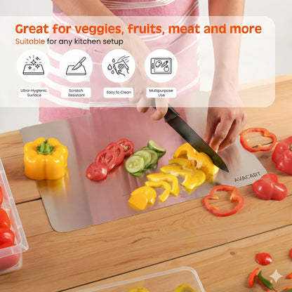 Avacart™ – Premium Hygienic Stainless Steel Chopping Board